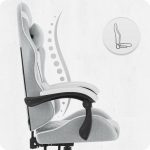 Ігрове крісло для геймерів CABRO C500 Fabric Grey white сірий - білий - Зображення 8