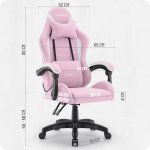 Ігрове крісло для геймерів CABRO C500 Fabric pinc white рожево-біле - Зображення 9