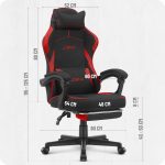 Ігрове крісло для геймерів CABRO C502 FABRIC чорно-червоне - Зображення 10