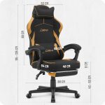 Ігрове крісло для геймерів Cabro C502 FABRIC Колір-Оранжевий і Чорний - Зображення 9