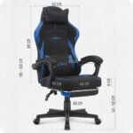 Ігрове крісло для тривалих ігор Cabro C502 FABRIC чорно-синє - Зображення 10