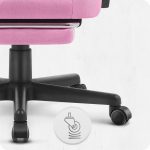 Ігрове крісло для геймерів Cabro C502 Тканина Рожево-біле - Зображення 6