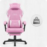 Ігрове крісло для геймерів Cabro C502 Тканина Рожево-біле - Зображення 7