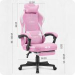 Ігрове крісло для геймерів Cabro C502 Тканина Рожево-біле - Зображення 10