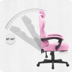 Ігрове крісло для геймерів Cabro C502 Тканина Рожево-біле - Зображення 9