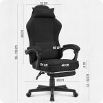 Ігрове крісло для тривалих ігор CABRO C503 Чорна тканина - Зображення 10