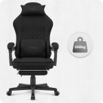 Ігрове крісло для тривалих ігор CABRO C503 Чорна тканина - Зображення 8