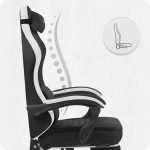 Геймерське крісло Cabro C503 BLACK WHITE - Зображення 6