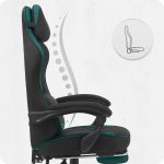 Геймерське крісло Cabro C504 чорно-зелене - Зображення 5