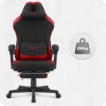 Геймерське крісло Cabro C504 BLACK RED тканина Чорно-Червона - Зображення 7