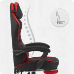 Геймерське крісло Cabro C504 BLACK RED тканина Чорно-Червона - Зображення 8