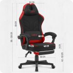 Геймерське крісло Cabro C504 BLACK RED тканина Чорно-Червона - Зображення 10