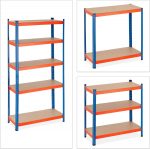 Металевий стелаж AGA 180х90х40 см синій та оранжевий - Зображення 2