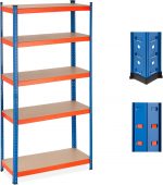 Металевий стелаж AGA 180х90х40 см синій та оранжевий