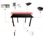 Ігровий елегантний стіл для геймерів German Destroyer FX1 135х75х65 - Зображення 3