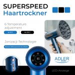 Фен Adler AD 2271 SUPERSPEED TURBO 1500Вт