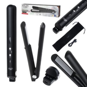 Вирівнювач для волосся Adler AD 2327 black Бездротовий Дорожній USB