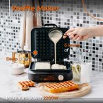 Вафельниця Adler AD 3087 LED 2200Вт для приготування хрустких і золотистих вафель