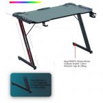 Геймерський Ігровий комп'ютерний стіл RGB ATOS Carbon 120 x 60 см - Зображення 7