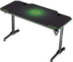 Стильний та зручний Ігровий комп'ютерний стіл для геймерів ULTRADESK FRAG Green 140X60 см + підкладка - Зображення 5