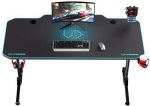 Просторий та стильний Ігровий комп'ютерний стіл ULTRADESK FRAG Blue 140X66 см + підкладка - Зображення 2