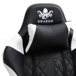 Геймерське крісло KRAKEN HELIOS чорно-біле - Зображення 8