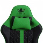 Геймерське крісло KRAKEN HELIOS тканина чорно-зелене - Зображення 9