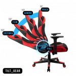 Геймерське крісло KRAKEN HELIOS тканина чорно-червоне - Зображення 8