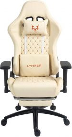 Геймерське крісло Lynxer Prestige Chair екошкіра бежеве - Зображення 4