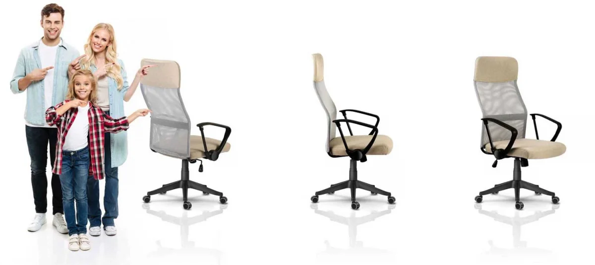 Офісне крісло з мікросітки Sofatel Sydney Бежеве - Зображення 9