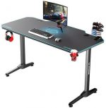 Просторий та стильний Ігровий комп'ютерний стіл ULTRADESK FRAG Blue 140X66 см + підкладка