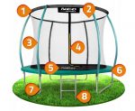 Батут з Внутрішньою Сіткою Neo-Sport Premium 312см (NS-10C181) + Драбинка - Зображення 3