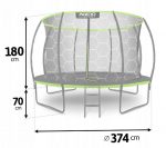 Батут із Внутрішньою Захисною Сіткою Neo-Sport Premium 374см - Зображення 5