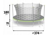 Батут з Сіткою Neo-Sport FT 12 NS-12W231 374см - Зображення 4