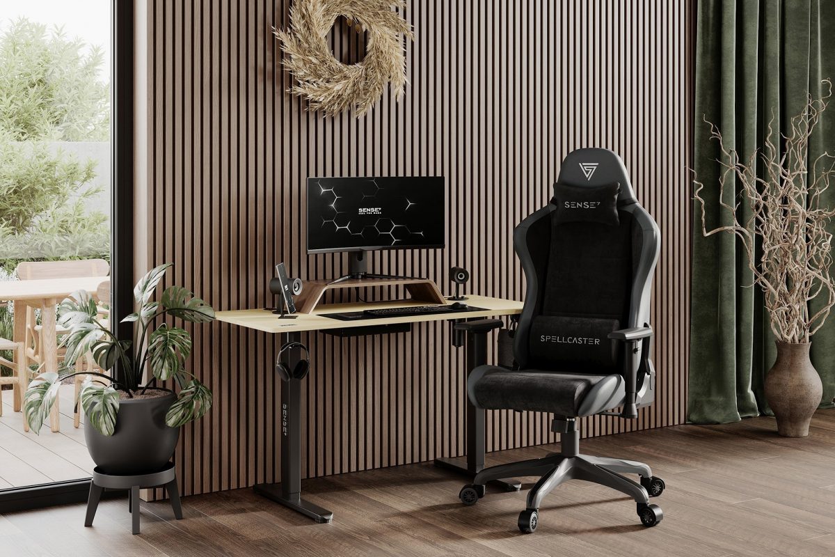 Крісло для геймерів SENSE7 Spellcaster FUKU PU 90-160° 150 кг чорний - Зображення 2