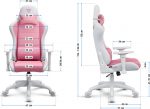 Крісло для геймерів SENSE7 Spellcaster FUKU PU біло-рожеве - Зображення 8