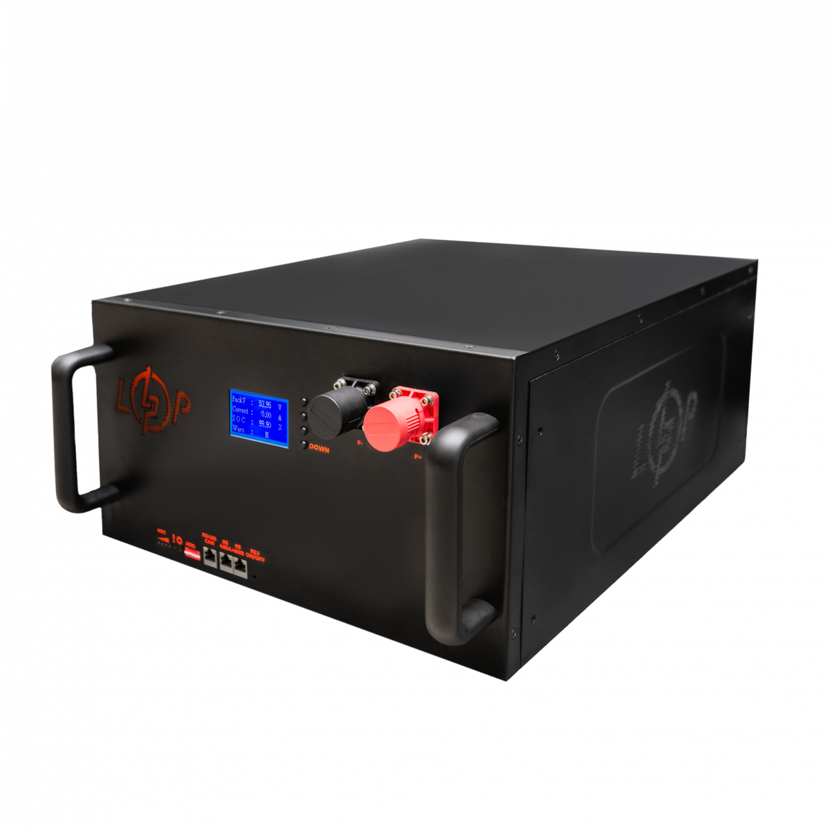 Акумулятор LP LiFePO4 25,6V - 280 Ah (7168Wh) (BMS 200A/100А) LCD метал Smart RM RS485/CAN