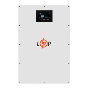 Акумулятор LogicPower LP LiFePO4 51.2V 100 Ah 5120Wh BMS 100A/50А метал LCD Smart RS485/CAN JK настінний