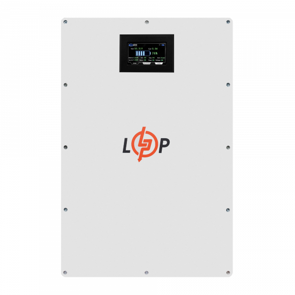 Акумулятор LogicPower LP LiFePO4 51.2V 100 Ah 5120Wh BMS 100A/50А метал LCD Smart RS485/CAN JK настінний