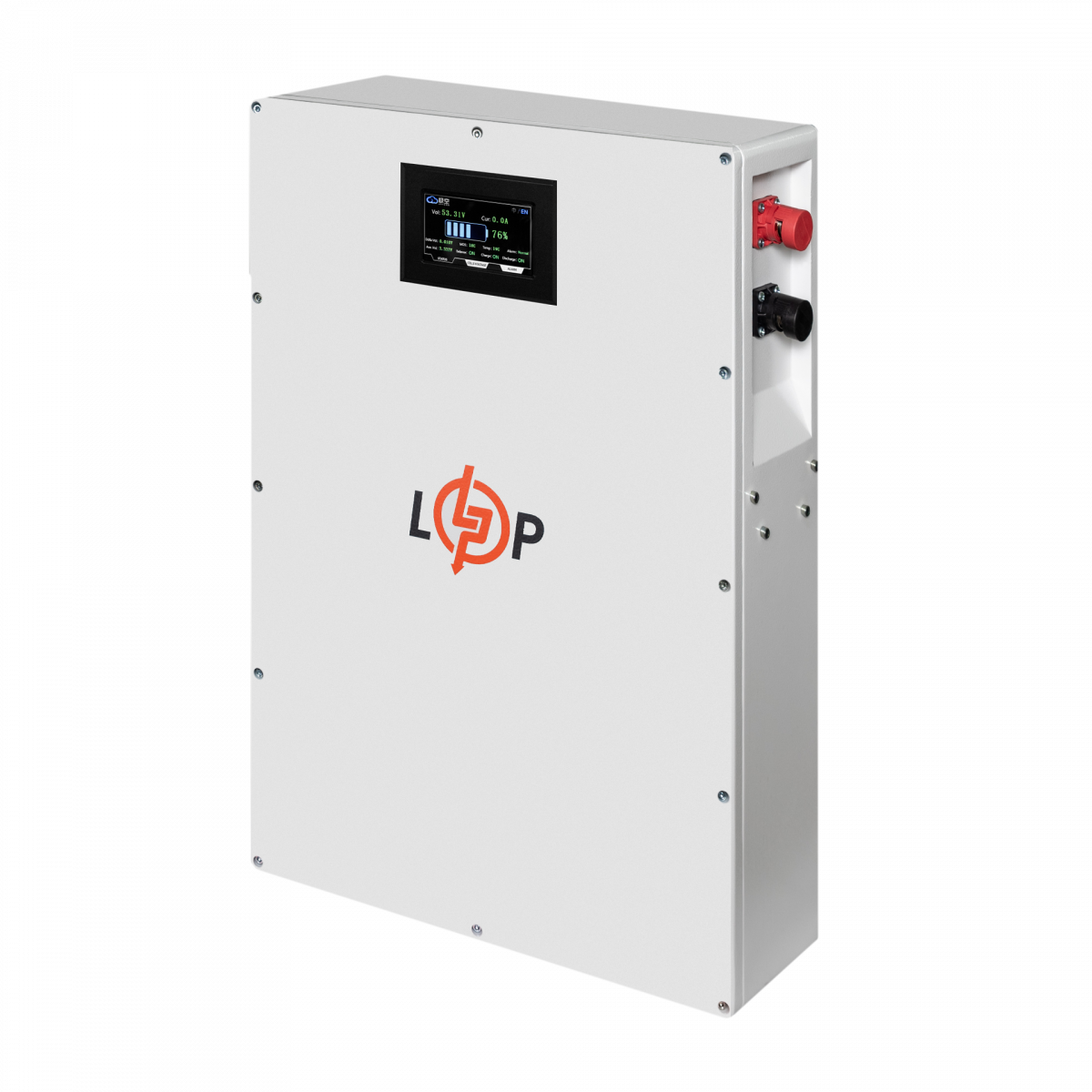 Акумулятор LogicPower LP LiFePO4 51.2V 100 Ah 5120Wh BMS 100A/50А метал LCD Smart RS485/CAN JK настінний - Зображення 2