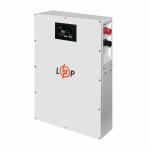 Акумулятор LogicPower LP LiFePO4 51.2V 100 Ah 5120Wh BMS 100A/50А метал LCD Smart RS485/CAN JK настінний - Зображення 2