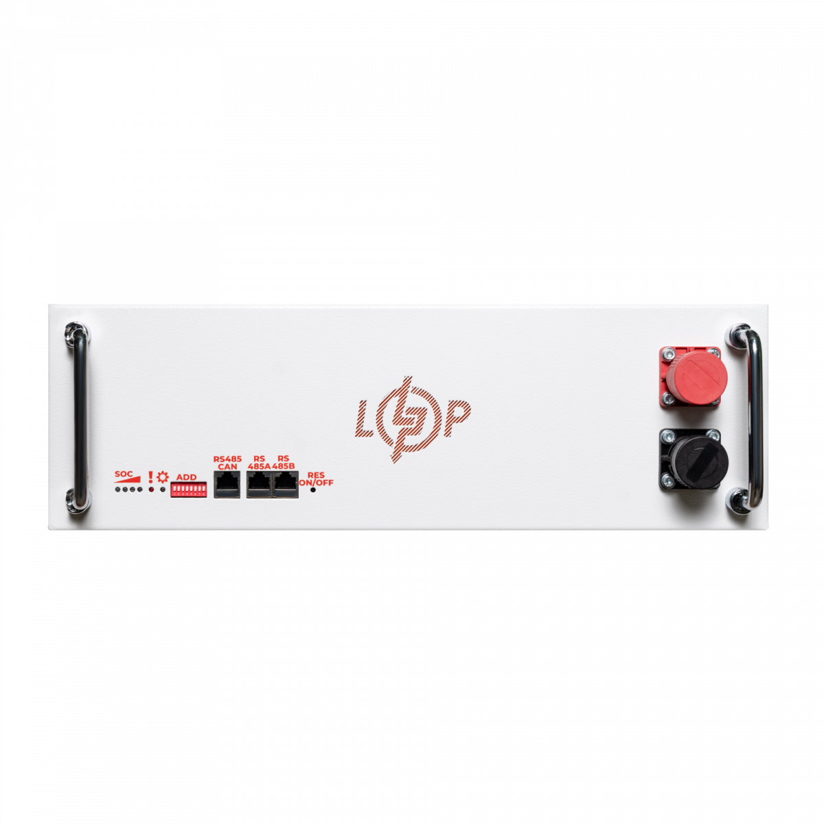 Акумулятор LogicPower LP LiFePO4 51.2V 100 Ah 5120Wh з унікальною BMS платою SP 100A/50А RM RS485/CAN LCD WH