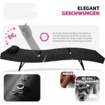 Лежак Шезлонг з ротанга Шезлонг Moana_TecTake Чорний сталевий 404869 - Зображення 5