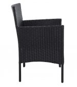 Комплект садових меблів з ротангу Gordon чорний - Зображення 5