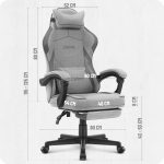 Ігрове крісло для геймерів Cabro C502 fabric сіро-чорний - Зображення 5