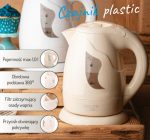 Чайник Пластиковий 1.0L Adler AD 08 бежевий