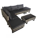 Комплект садових меблів із 5 предметів з техноратангу VELACO LIME-GR сірий - Зображення 2