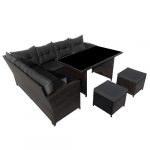 Комплект садових меблів з техноратангу із 4х предметів VELACO Toledo-BR коричневий