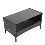 Комплект садових меблів з техноратангу із 4 предметів VELACO RITA-BL чорний - Зображення 8