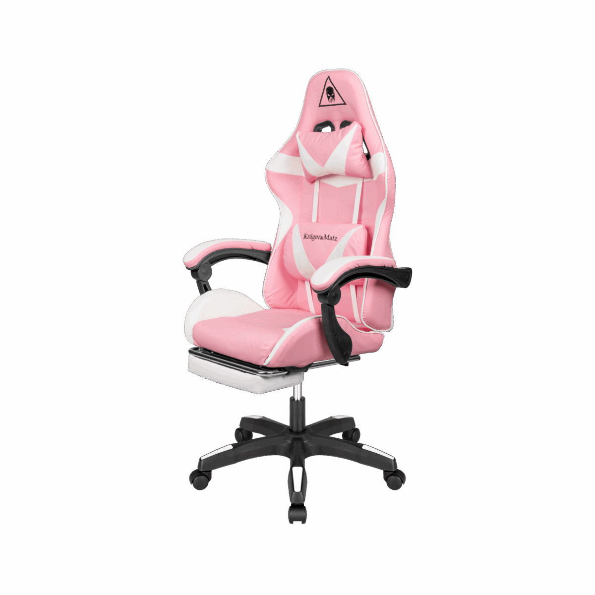 Ігрове Геймерське Крісло Kruger&Matz GX-150 біло-рожевий KM0790-P